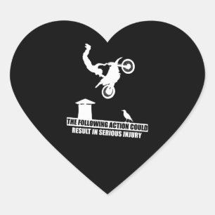 Sports Dirt Bike Motorcycles Lover Gift Heart Sticker