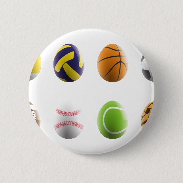 sports easter eggs 2 inch round button (Front)