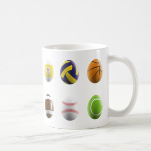 sports easter eggs coffee mug
