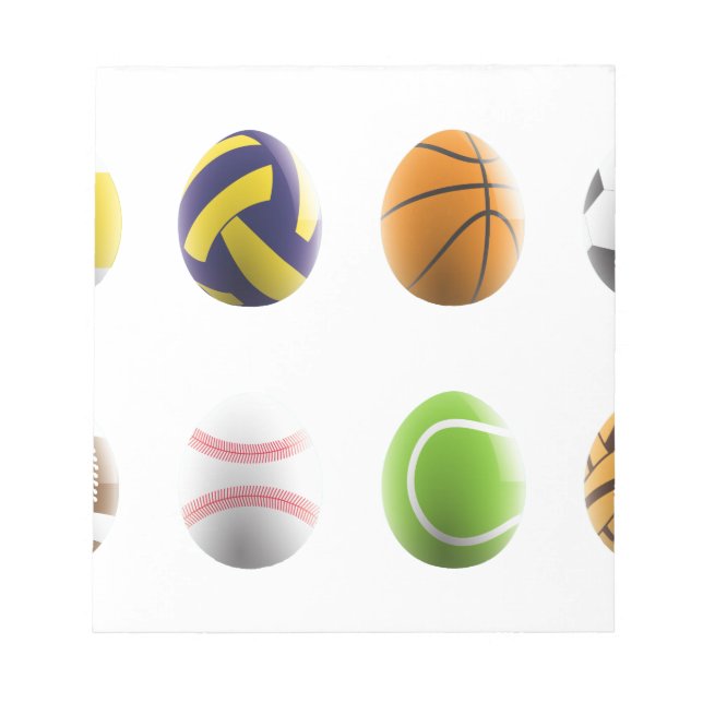 sports easter eggs notepad (Front)