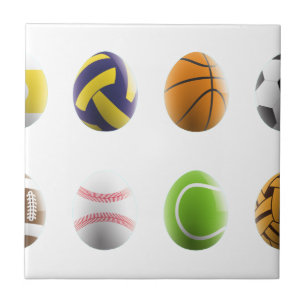 sports easter eggs tile