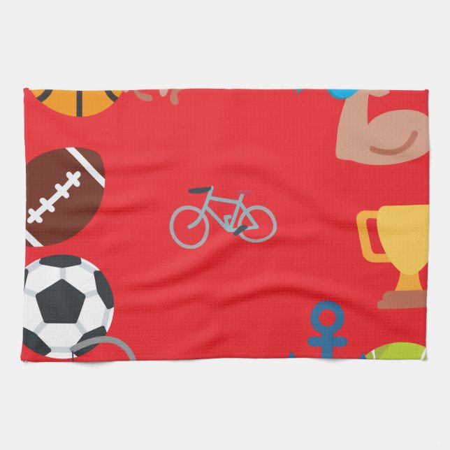 sports emoji kitchen towel (Horizontal)