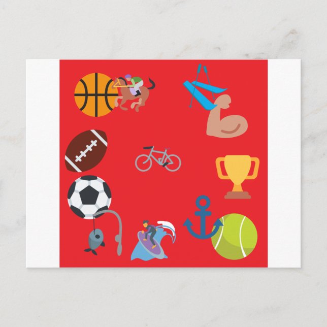 sports emoji postcard (Front)