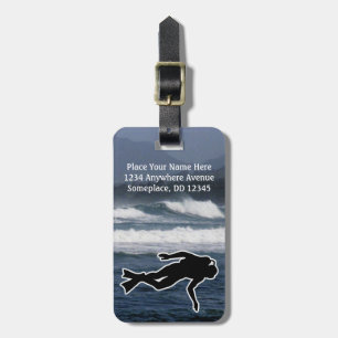 Sports Emphasis Scuba Diving ocean Luggage Tag