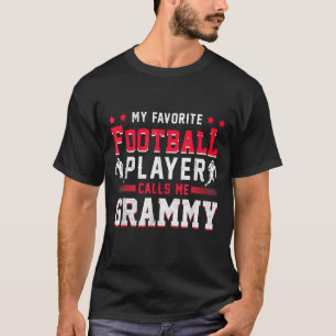 Sports Fan American Football Player Grammy Footbal T-Shirt