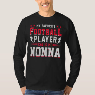 Sports Fan American Football Player Nonna Football T-Shirt