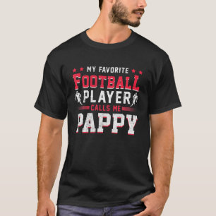 Sports Fan American Football Player Pappy Football T-Shirt