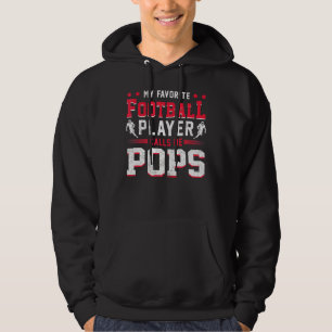 Sports Fan American Football Player Pops Football Hoodie