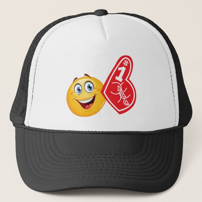 sports fan emoji trucker hat (Front)