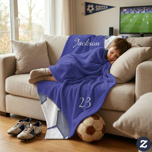 Sports Fan Personalized soccer ball Fleece Blanket