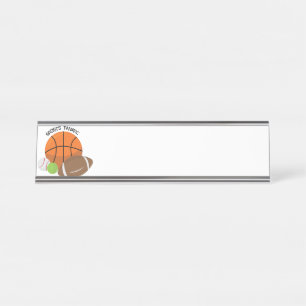 Sports Fanatic Desk Name Plate