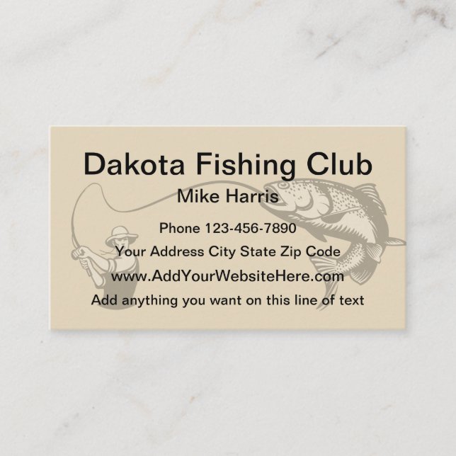 Sports Fishing Business Cards (Front)