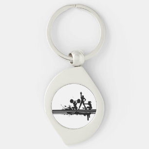 Sports, Fitness, Silhouette Keychain