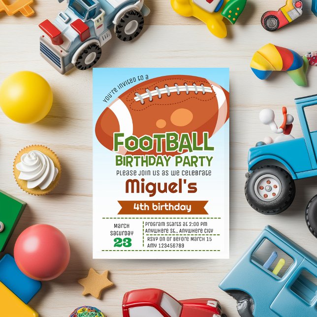 Sports Football Anniversaire Fête Invitation (Créateur téléchargé)