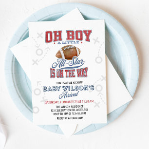 Sports, Football, Baby Shower Invitation