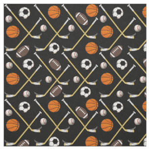 Sports Football Baseball Basketball Soccer Hockey Fabric