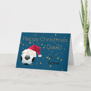 Sports Football Holiday Christmas Personalized Card