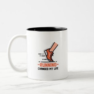sports for runners Two-Tone coffee mug