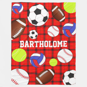 Sports Fun Kids Fleece Blanket