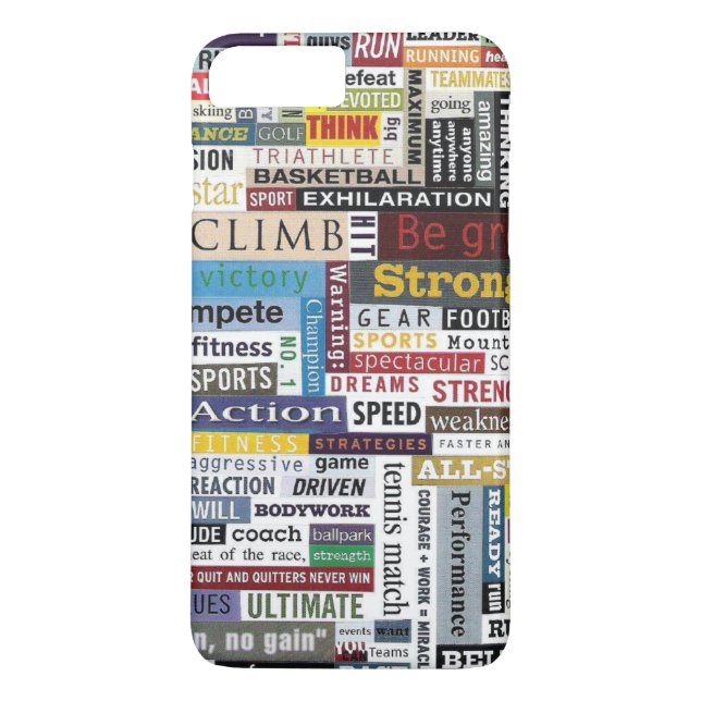Sports Game Running Soccer Basketball Motivation Case-Mate iPhone Case (Back)