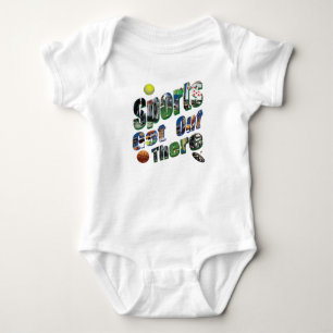 Sports Get Out There Picture Logo, Baby Bodysuit