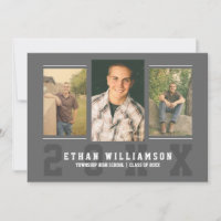 Sports Guy Photo Graduation Party Invitation