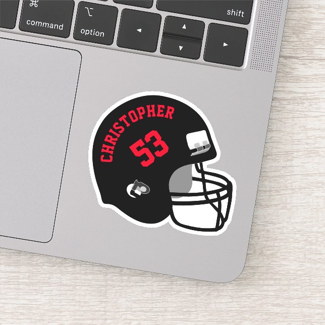 Sports Helmet Name and Number (Detail)