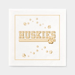 Sports Huskies  Foil Napkins