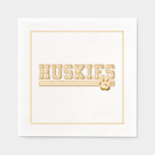Sports Huskies  Foil Napkins