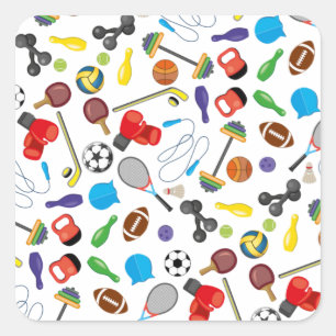 Sports In World Square Sticker