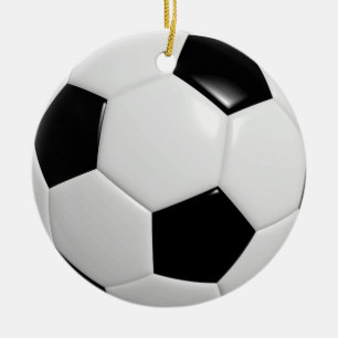 Sports Jersey Name Number Team Colours Soccer Ball Ceramic Ornament