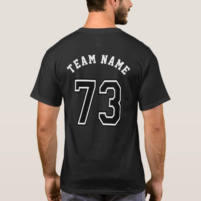 Sports Jersey Number 73 T-Shirt (Back)