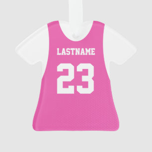 Sports Jersey Pink with Number Ornament