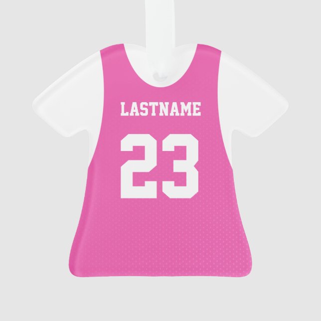 Sports Jersey Pink with Number Ornament (Back)