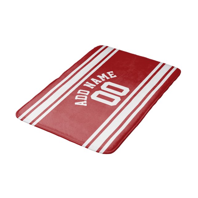 Sports Jersey with Your Name and Number Bath Mat (Angled)