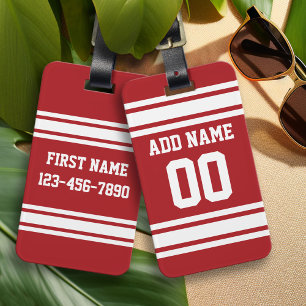 Sports Jersey with Your Name and Number Luggage Tag