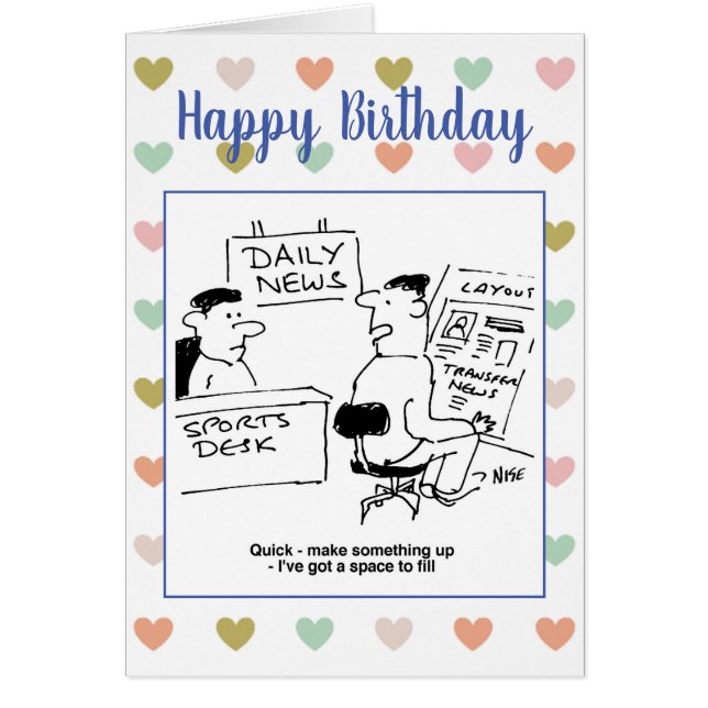 Sports Journalist at Newspaper (Front)