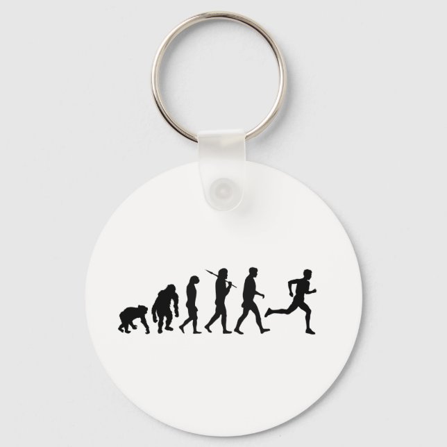 Sports Keyrings - Running Runners Evolution (Front)