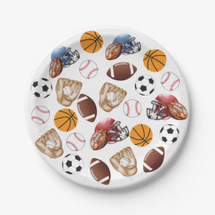 Sports kids Birthday Party  Paper Plate