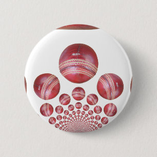 Sports Lover’s Cricket Ball Print 2 Inch Round Button