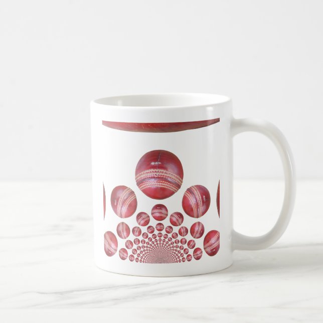 Sports Lover’s Cricket Ball Print Coffee Mug (Right)