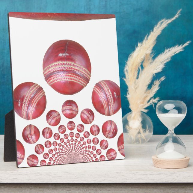 Sports Lover’s Cricket Ball Print Plaque (Side)