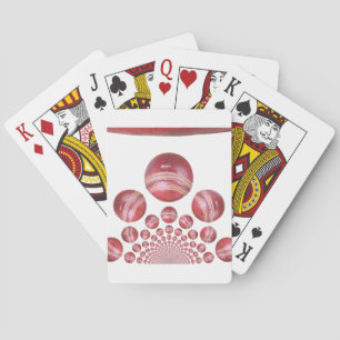 Sports Lover’s Cricket Ball Print Playing Cards