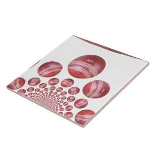Sports Lover’s Cricket Ball Print Tile
