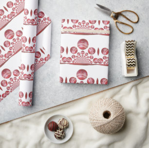 Sports Lover’s Cricket Ball Print Wrapping Paper