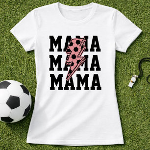 Sports Mama Soccer Football Mama Lightning T-Shirt