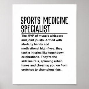 Sports medicine specialist poster
