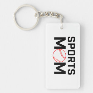 Sports Mom Baseball Design  Keychain