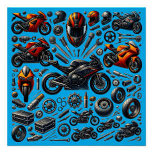 Sports Motorcycles: Speed and Performance Poster