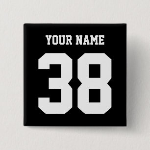 Sports Name and Number custom button